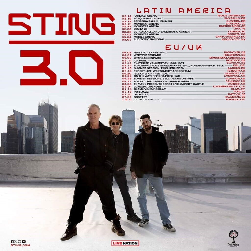 Sting 3.0 Tour Poster 2025
